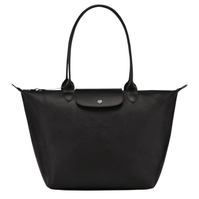 Black Longchamp Le Pliage City L Women's Shoulder Bags | UK-J903586