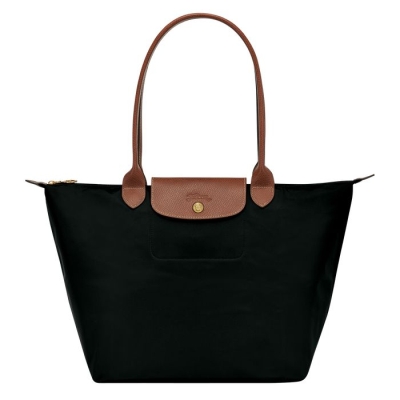 Black Longchamp Le Pliage Original L Women's Shoulder Bags | UK-K504967