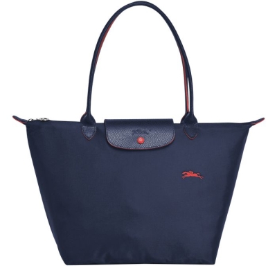 Navy Longchamp Le Pliage Club L Women's Shoulder Bags | UK-V891724